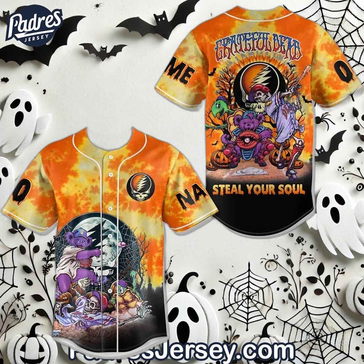 Halloween Grateful Dead Steal Your Soul Custom Baseball Jersey - Padres Jersey Oasis: Elevate Your Baseball Style Game