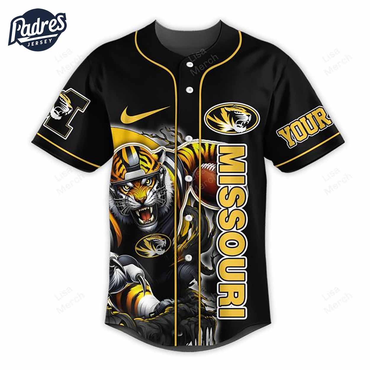 Halloween Missouri Tigers Fear The Mizzou Rah Football Custom Baseball Jersey - Padres Jersey Oasis: Elevate Your Baseball Style Game