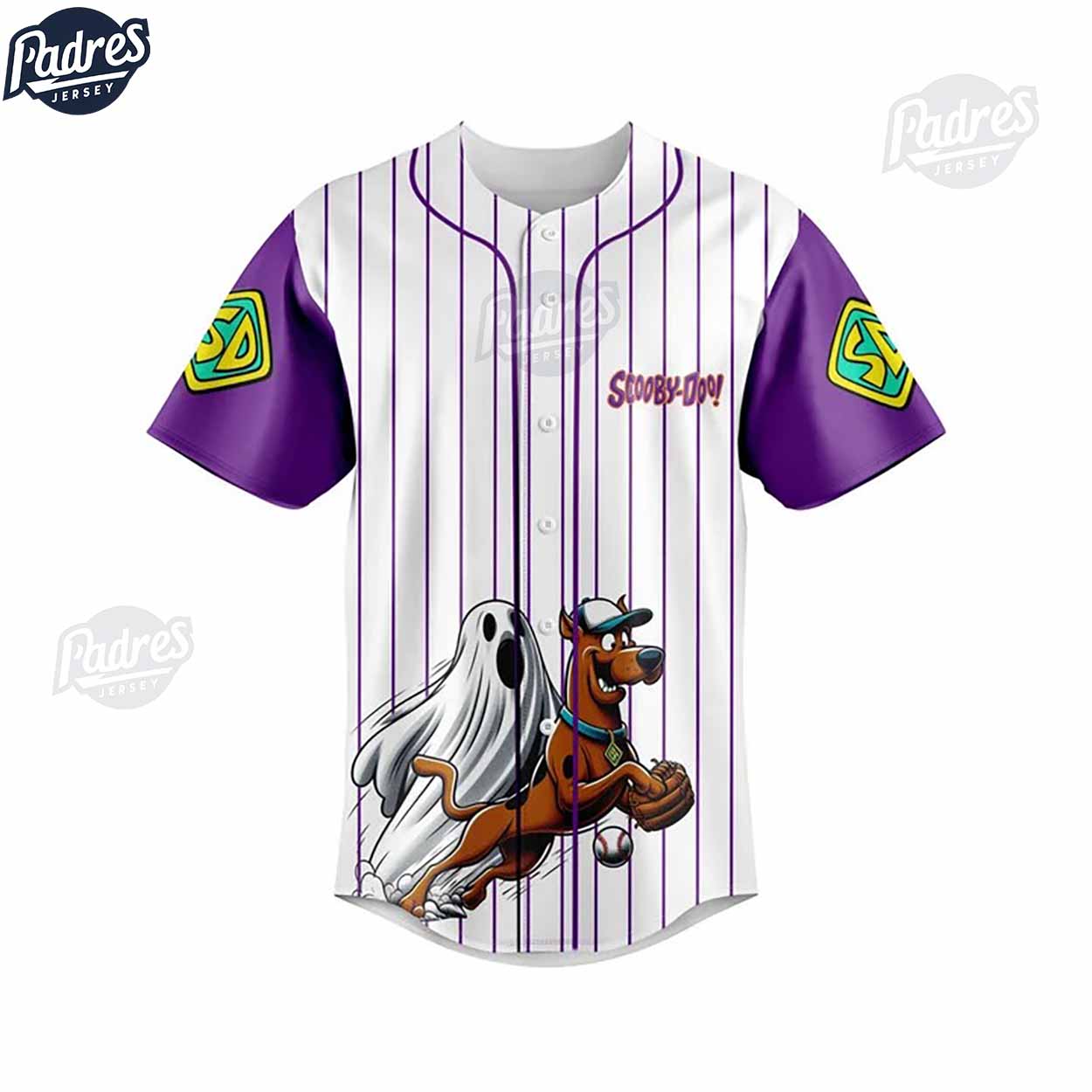 Halloween Scooby-Doo Personalized Baseball Jersey - Padres Jersey Oasis: Elevate Your Baseball Style Game
