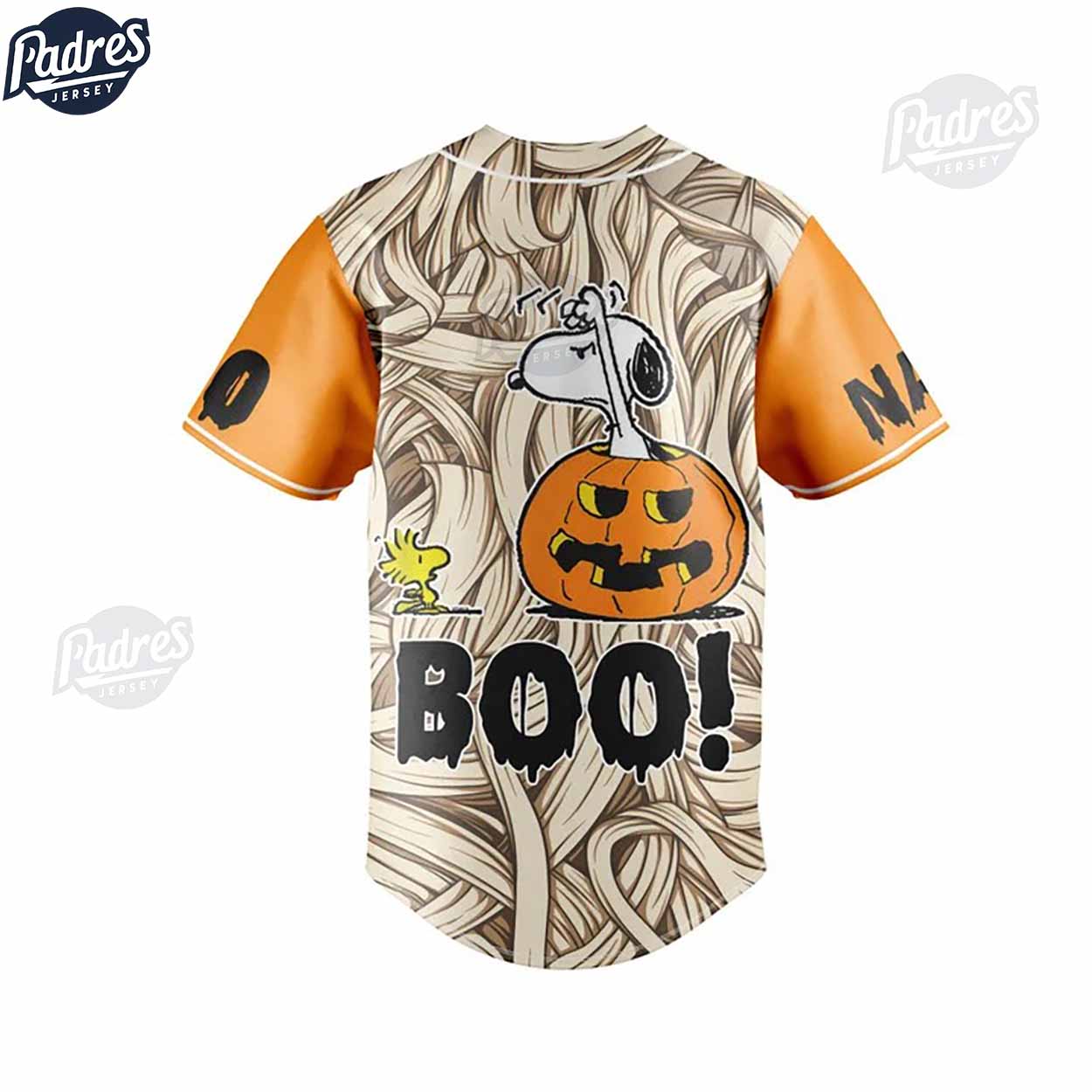 Halloween Snoopy Boo Custom Baseball Jersey Style - Padres Jersey Oasis: Elevate Your Baseball Style Game