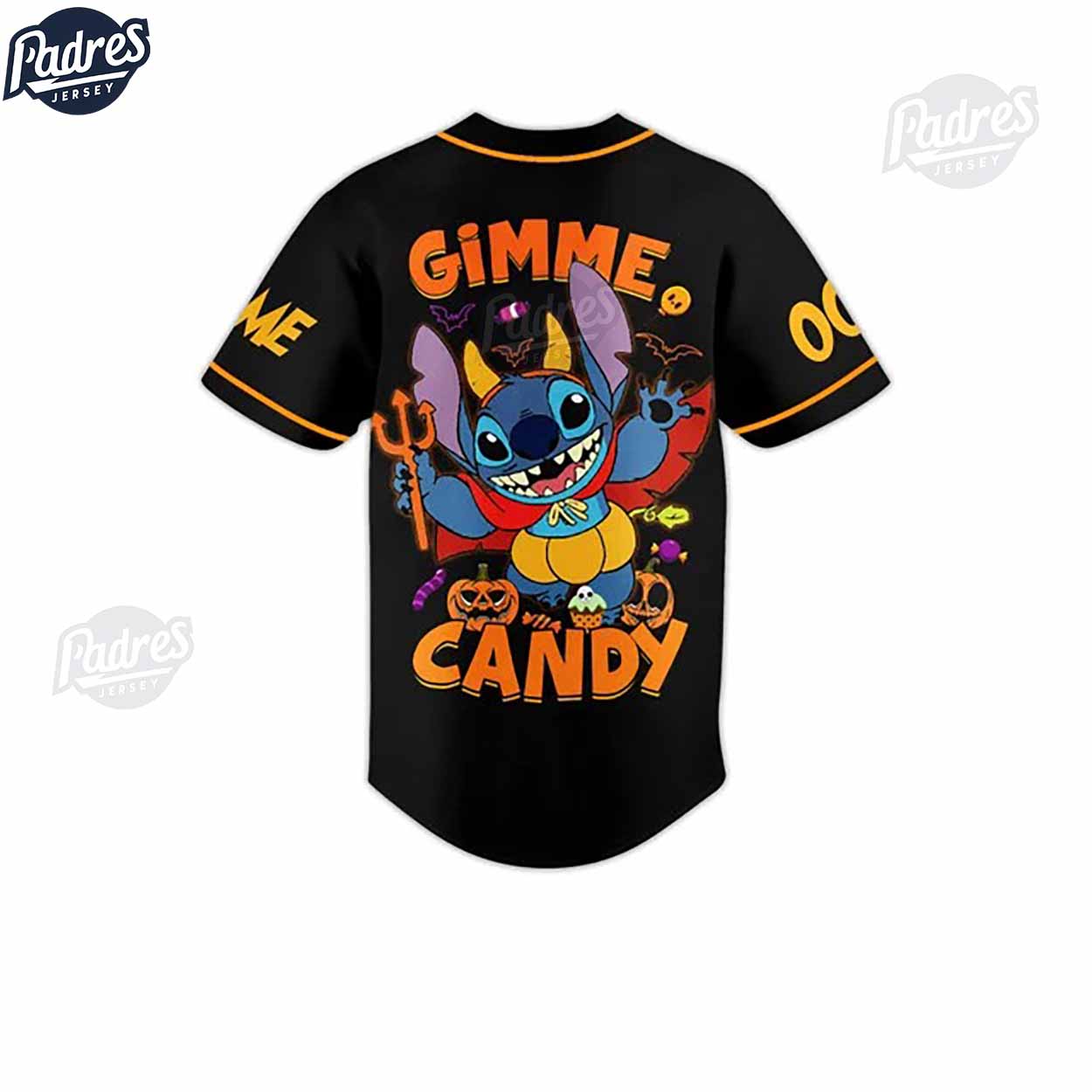 Halloween Stitch Or Treat Gimme Candy Custom Baseball Jersey - Padres Jersey Oasis: Elevate Your Baseball Style Game