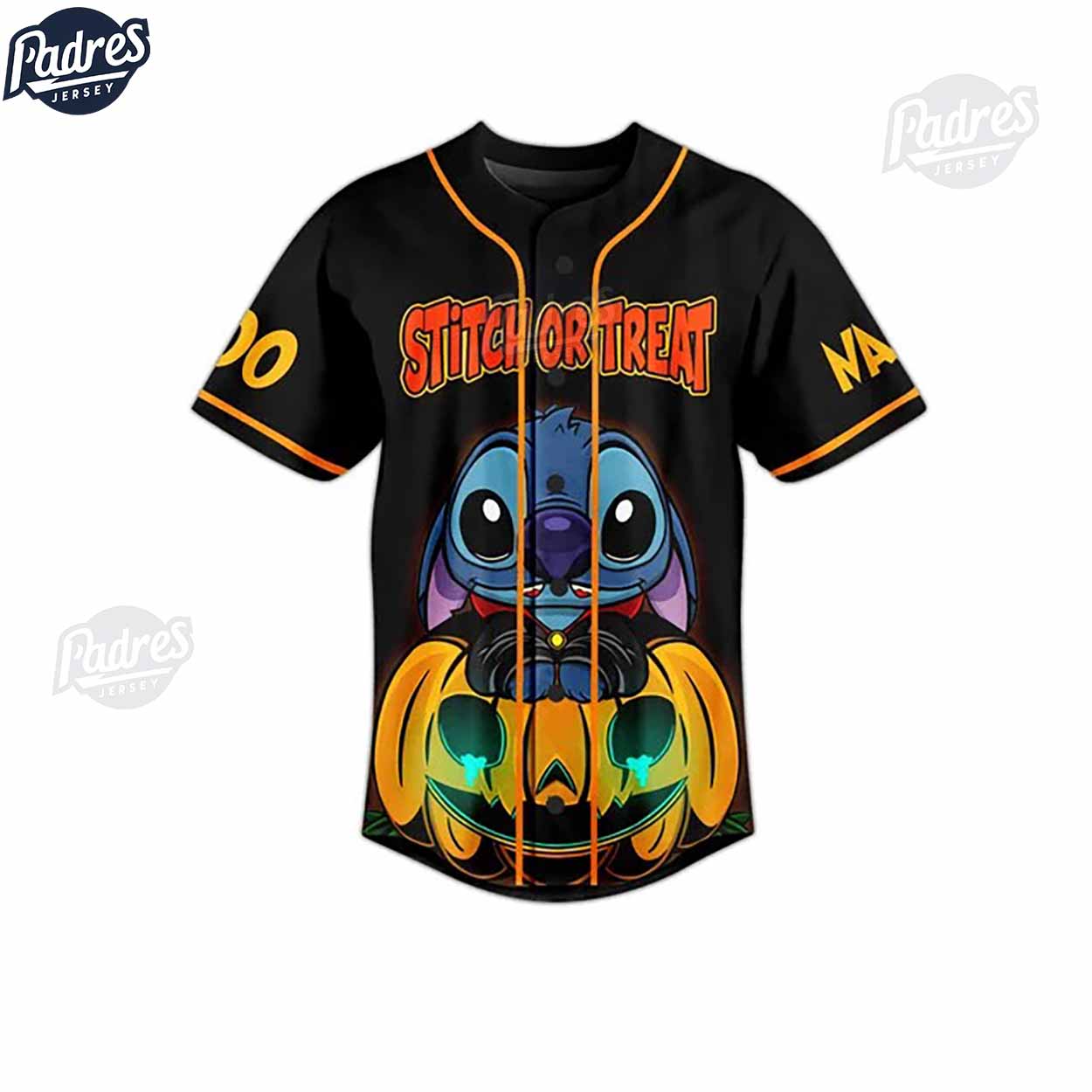 Halloween Stitch Or Treat Gimme Candy Custom Baseball Jersey - Padres Jersey Oasis: Elevate Your Baseball Style Game