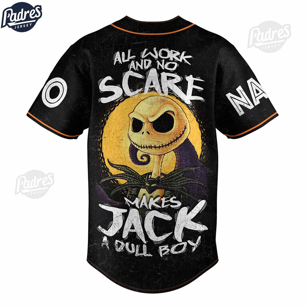 Halloweentown Jack Skellington Custom Baseball Jersey for Fans - Padres Jersey Oasis: Elevate Your Baseball Style Game
