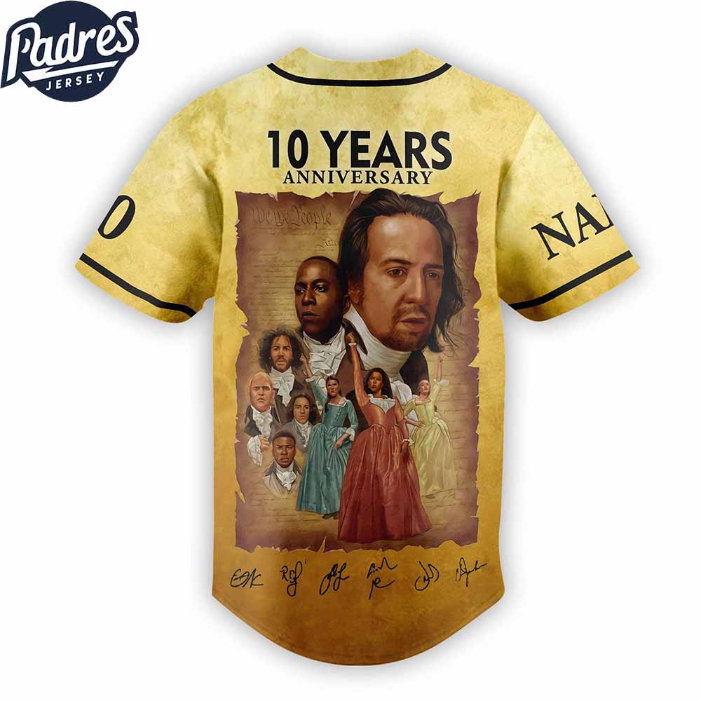 Hamilton 10 Years Anniversary Signatures Baseball Jersey - Padres Jersey Oasis: Elevate Your Baseball Style Game