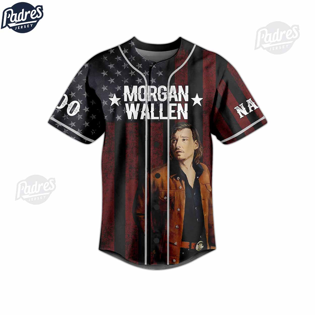 Happy 4th Of July Morgan Wallen USA Custom Baseball Jersey - Padres Jersey Oasis: Elevate Your Baseball Style Game