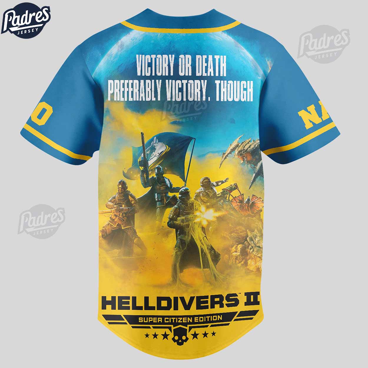 Helldivers Game Custom Baseball Jersey Style - Padres Jersey Oasis: Elevate Your Baseball Style Game