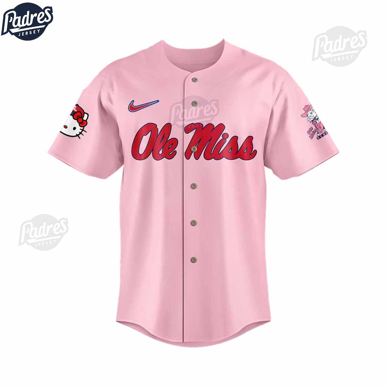 Hello Kiity Ole Miss Rebels Football Baseball Jersey Outfit - Padres Jersey Oasis: Elevate Your Baseball Style Game