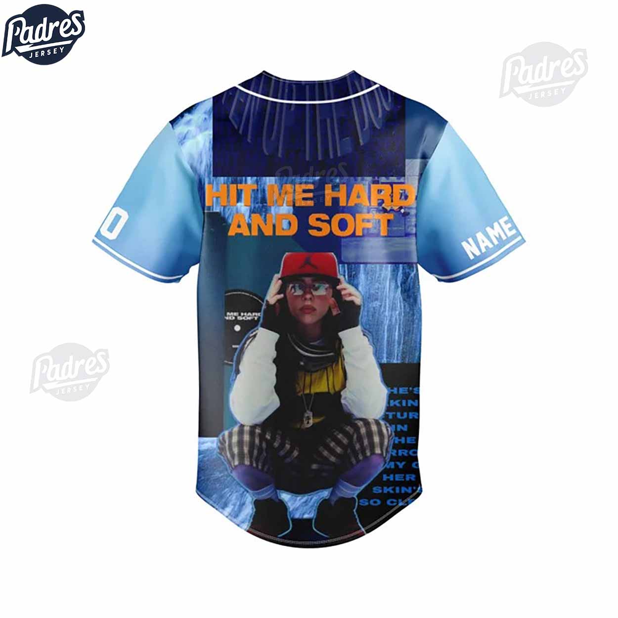HiT Me Hard And Soft Billie Eilish Custom Baseball Jersey For Sale - Padres Jersey Oasis: Elevate Your Baseball Style Game