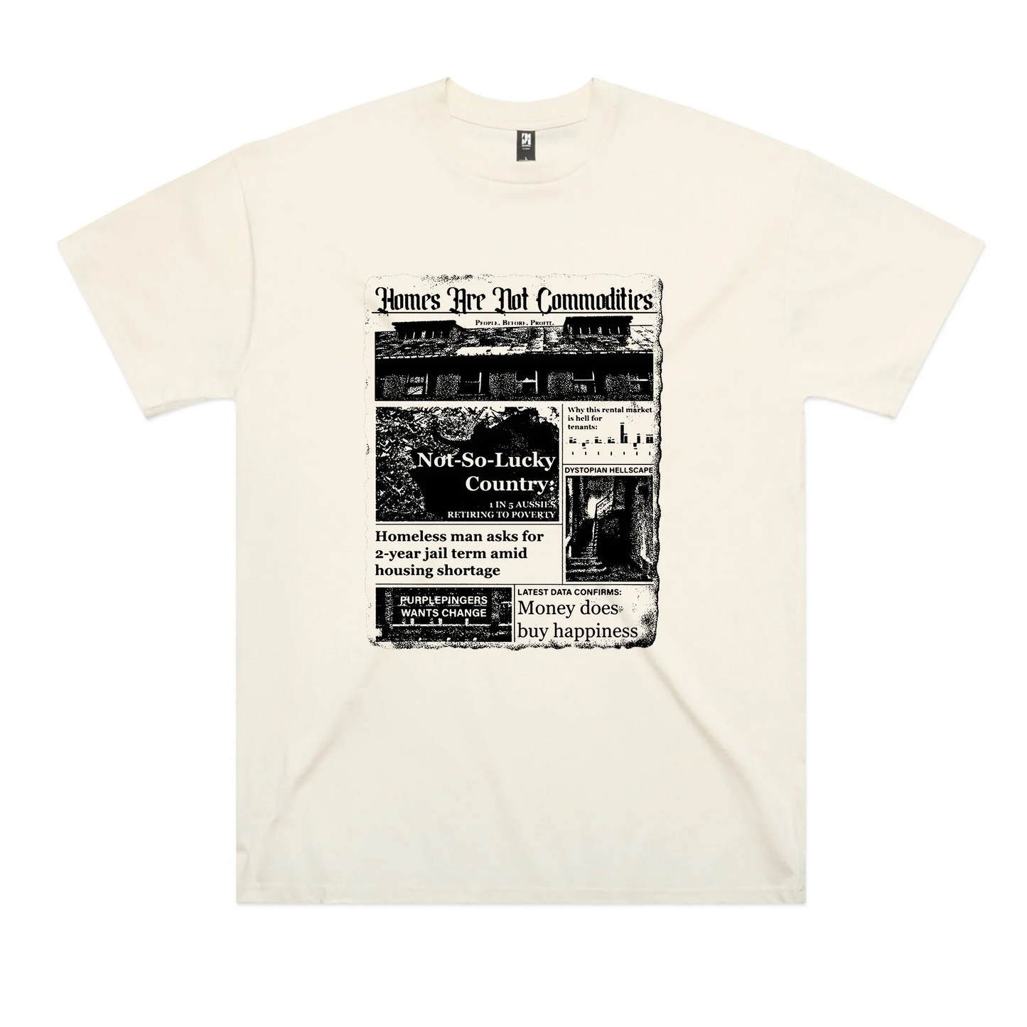 Homes Are Not Commodities Oversized Tee