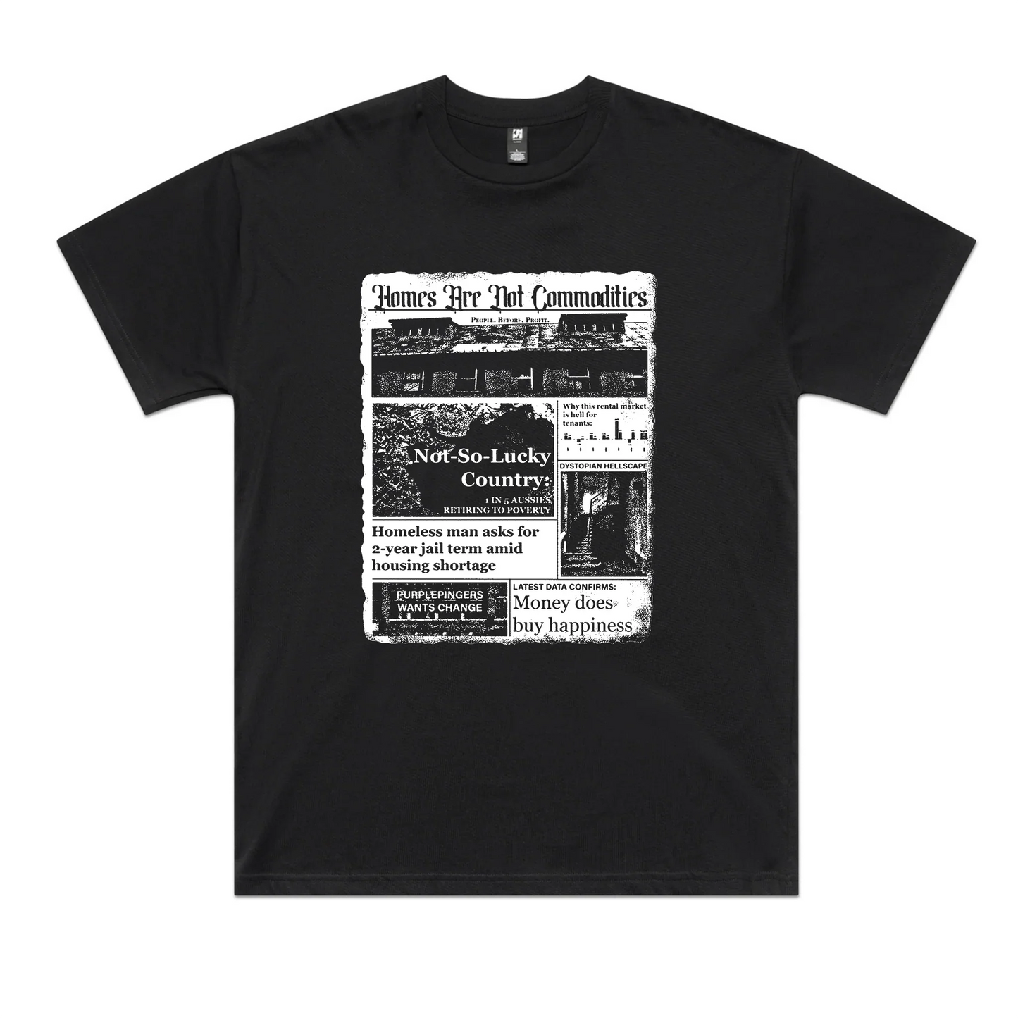 Homes Are Not Commodities Oversized Tee