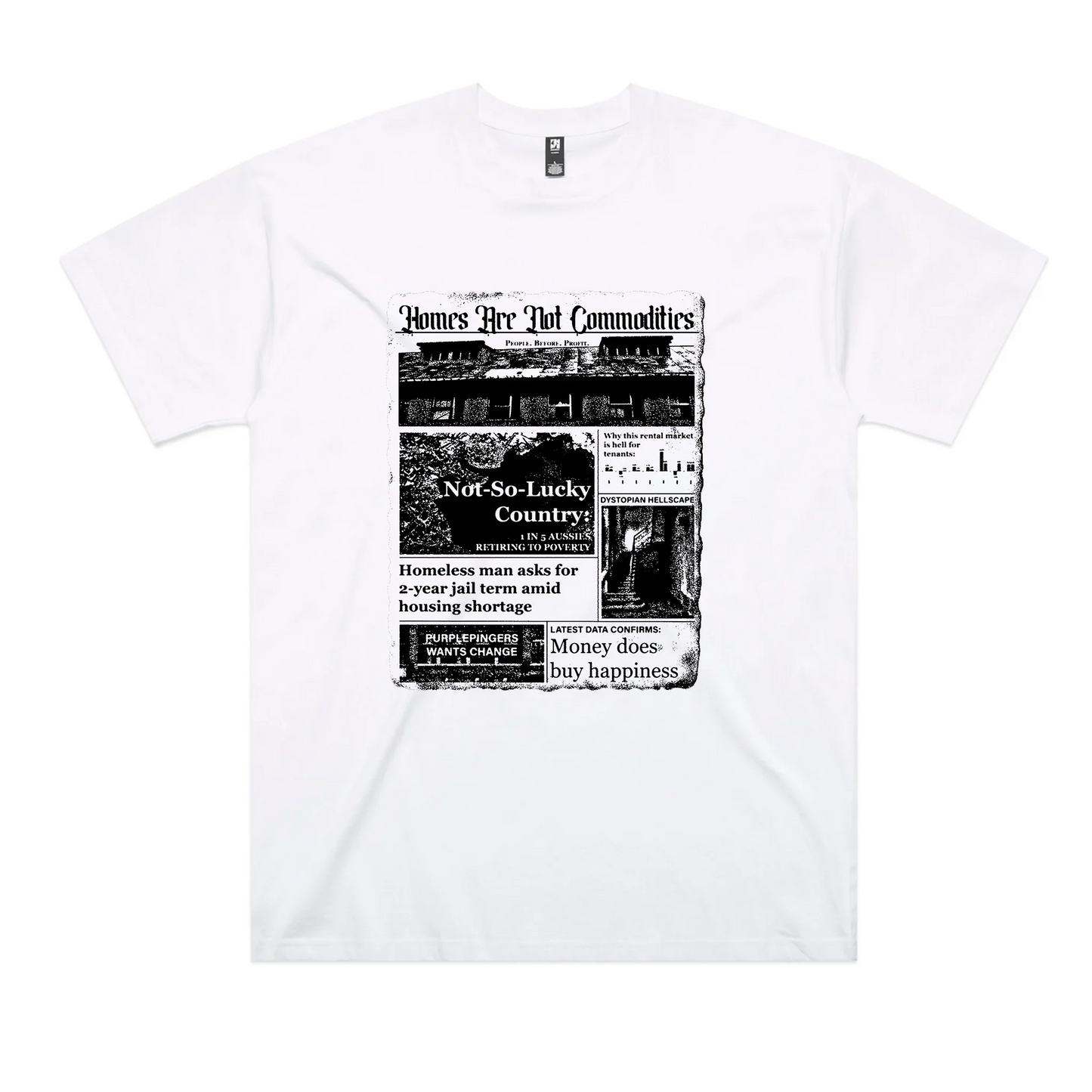 Homes Are Not Commodities Oversized Tee