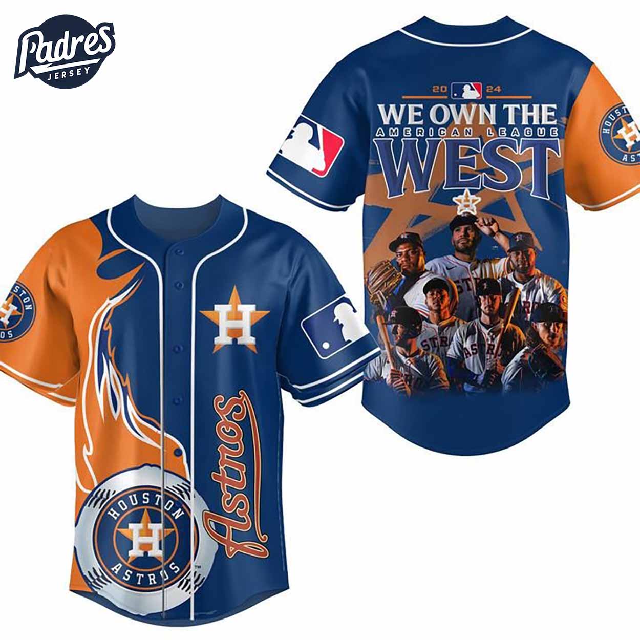 Houston Astros We Own The West MLB Baseball Jersey - Padres Jersey Oasis: Elevate Your Baseball Style Game