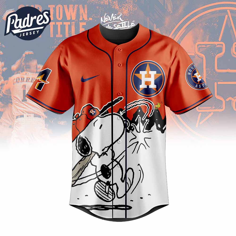 Houston Astros x Peanuts Personalized Baseball Jersey For Fans - Padres Jersey Oasis: Elevate Your Baseball Style Game