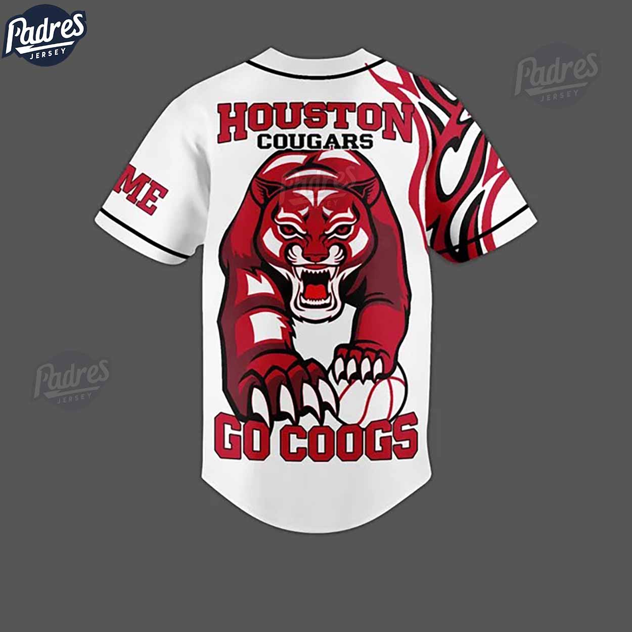 Houston Cougars Basketball Go Coogs Custom Baseball Jersey - Padres Jersey Oasis: Elevate Your Baseball Style Game