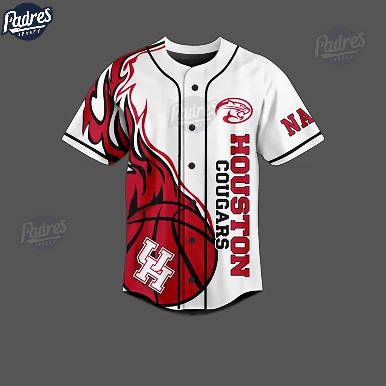 Houston Cougars Basketball Go Coogs Custom Baseball Jersey - Padres Jersey Oasis: Elevate Your Baseball Style Game
