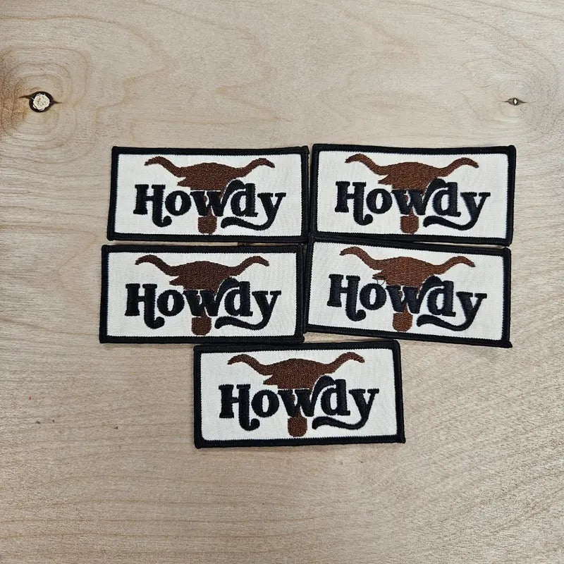 Howdy Horns Hat Patch (1 Patch)
