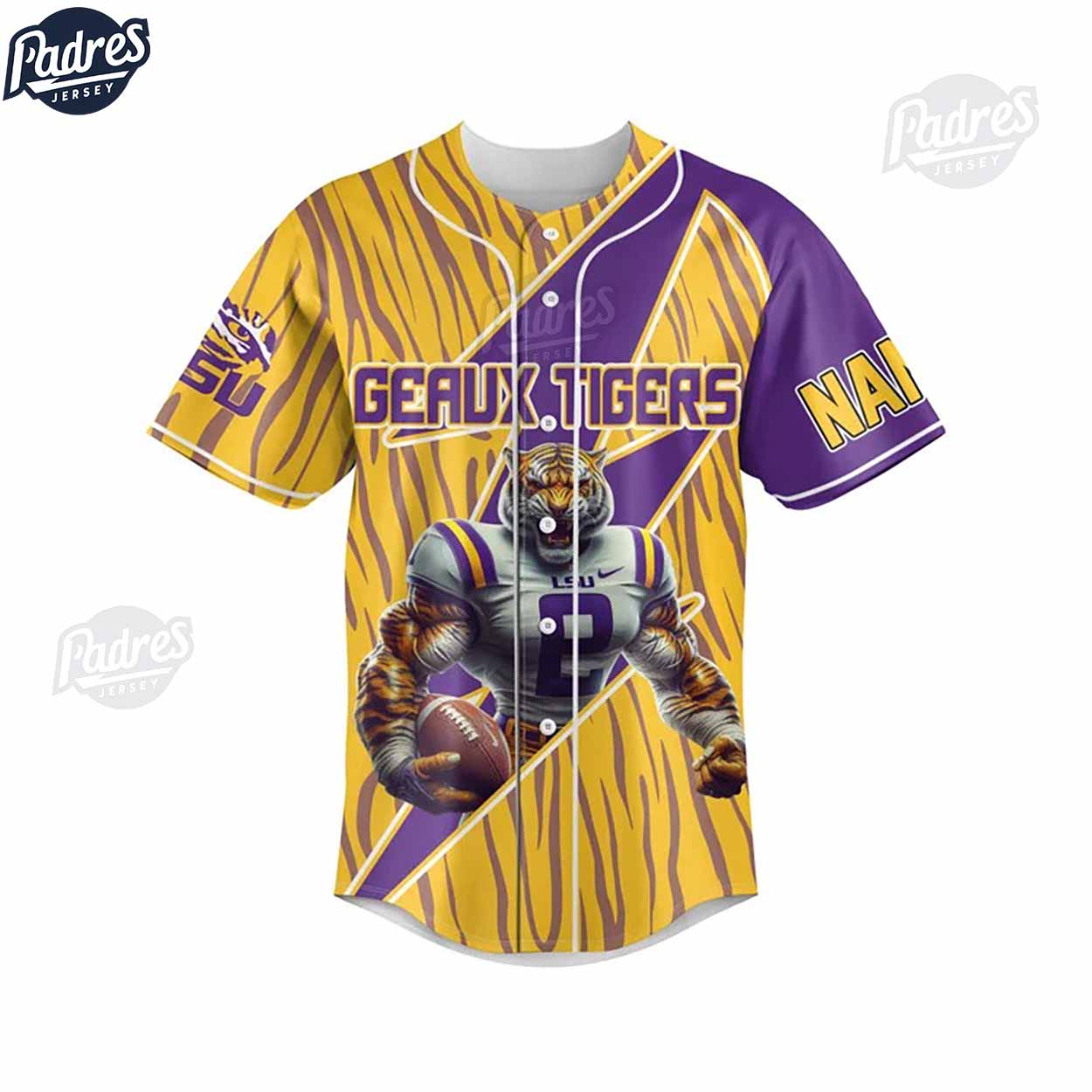 I Am Die Hard Fan Your Approval Is Not Required LSU Tigers Custom Baseball Jersey - Padres Jersey Oasis: Elevate Your Baseball Style Game