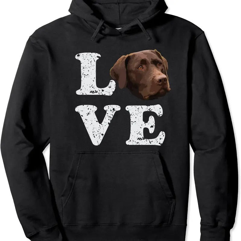 I Love My Chocolate Lab Dog Gift Hoodie | Unisex Hooded Sweatshirt