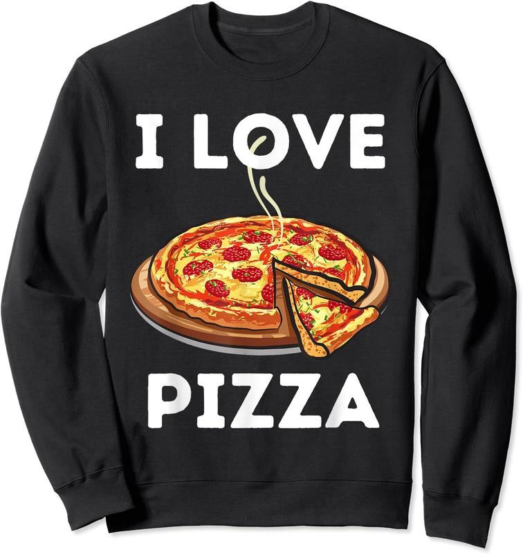 I Love Pizza - Food Lover Foodie Unisex Crewneck Sweatshirt