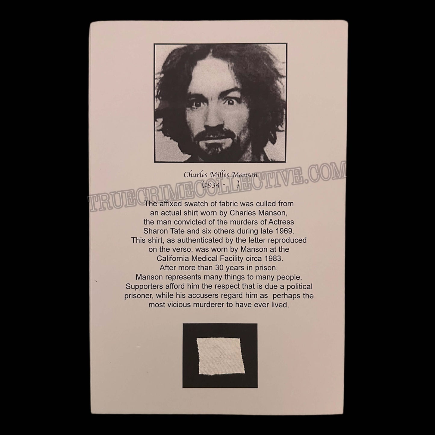 Charles Manson Shirt Swatch