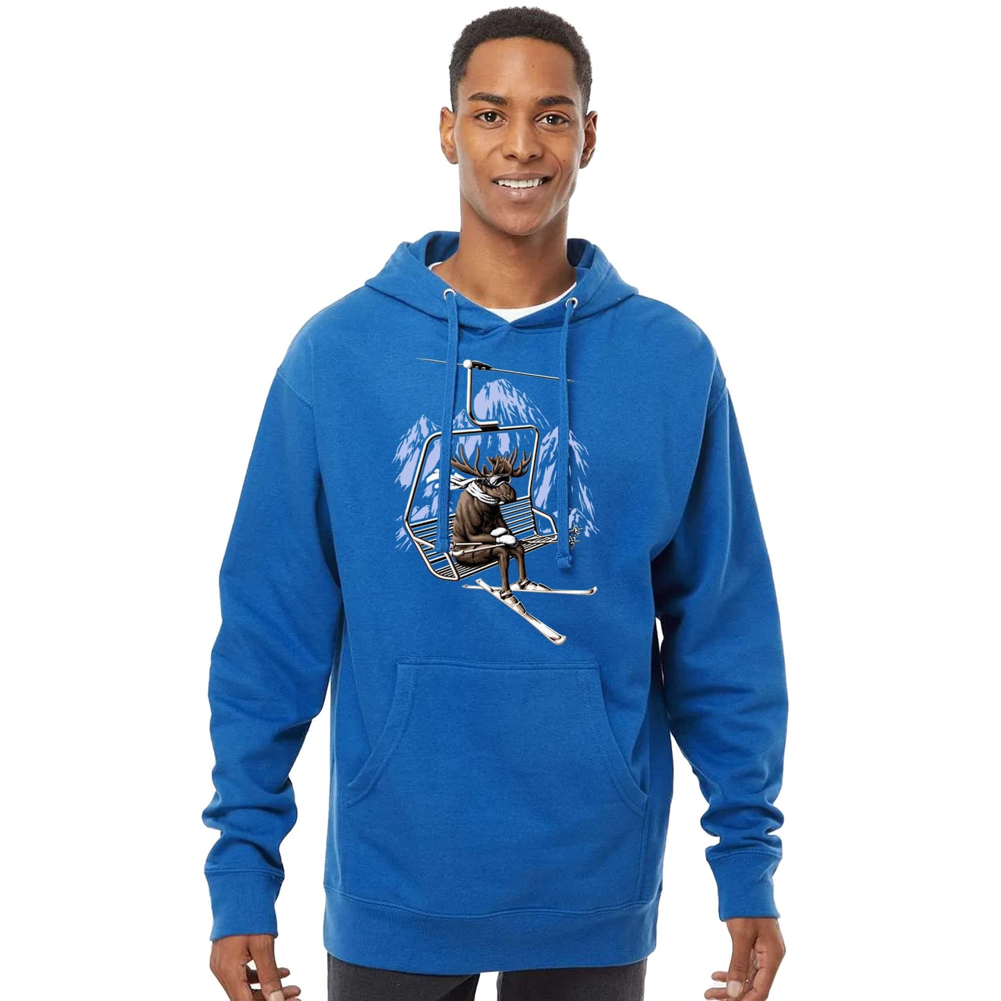 Vacation Moose Midweight Pullover Hoodie