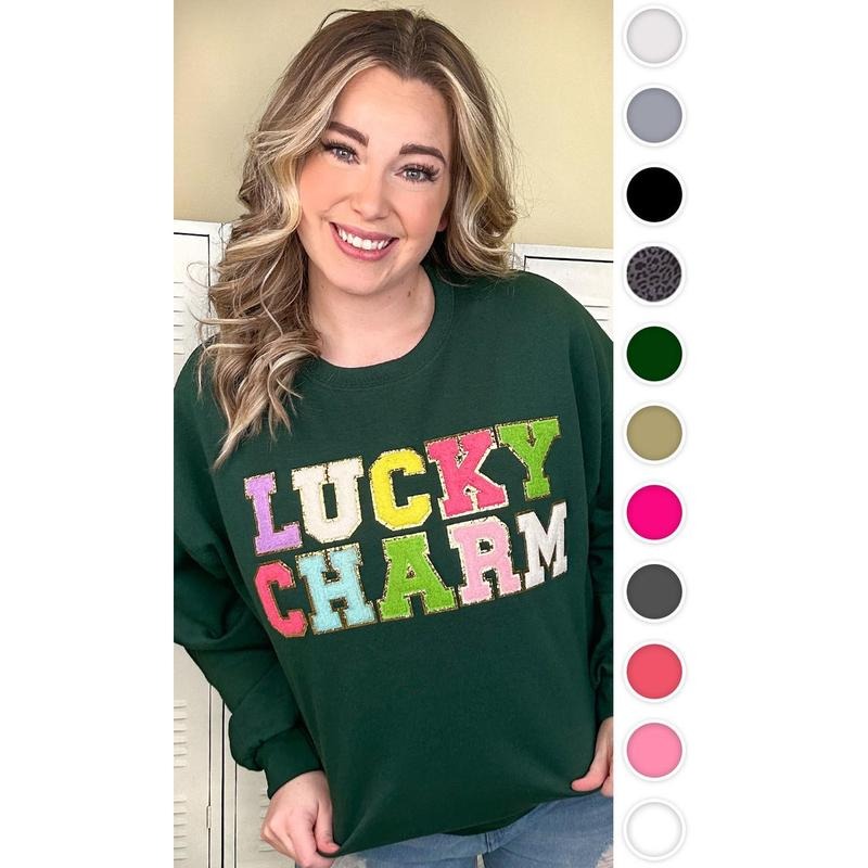 Ideal Chenille Lucky Charm Adult Sweatshirt