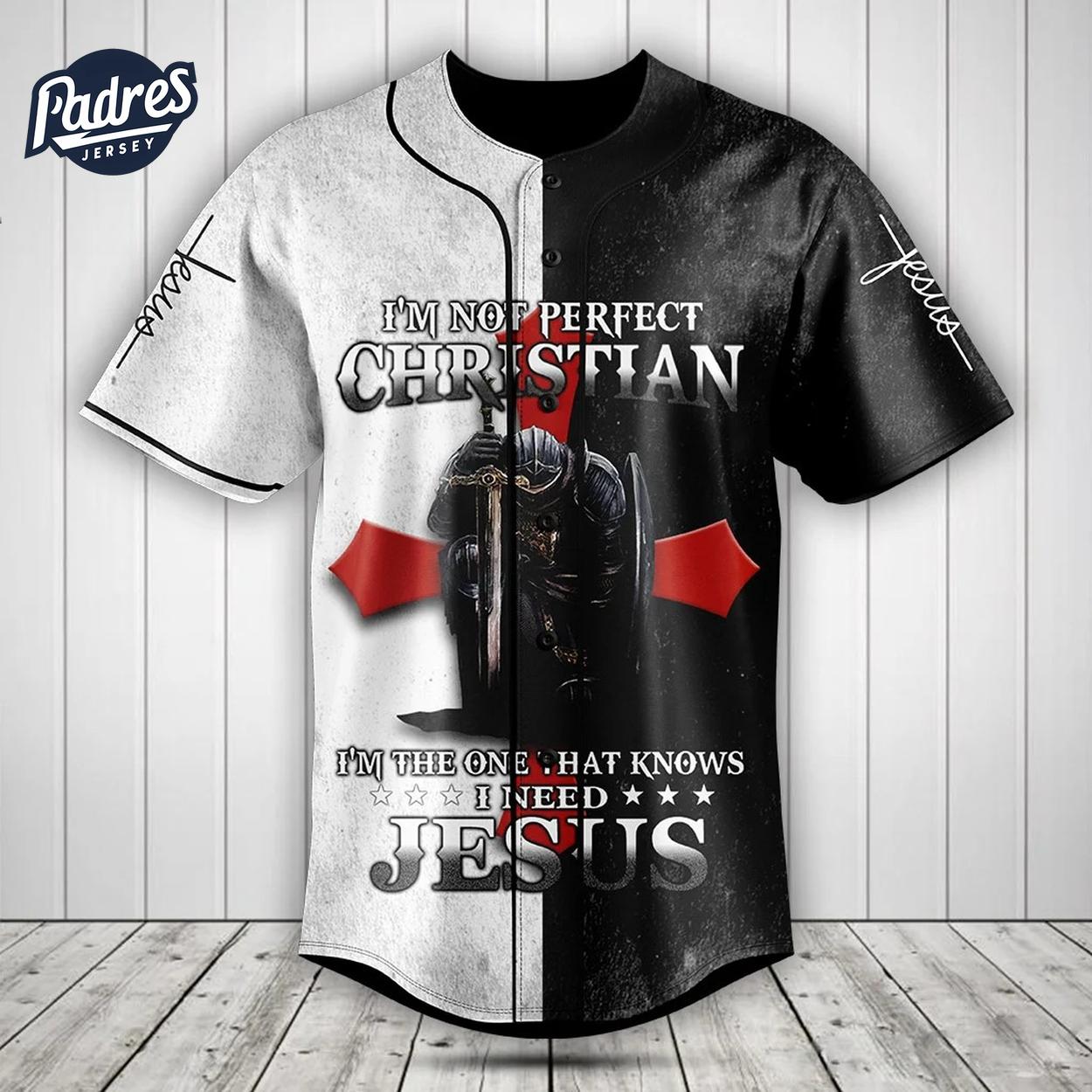 I'm The One That Knows I Need Jesus Baseball Jersey Style - Padres Jersey Oasis: Elevate Your Baseball Style Game