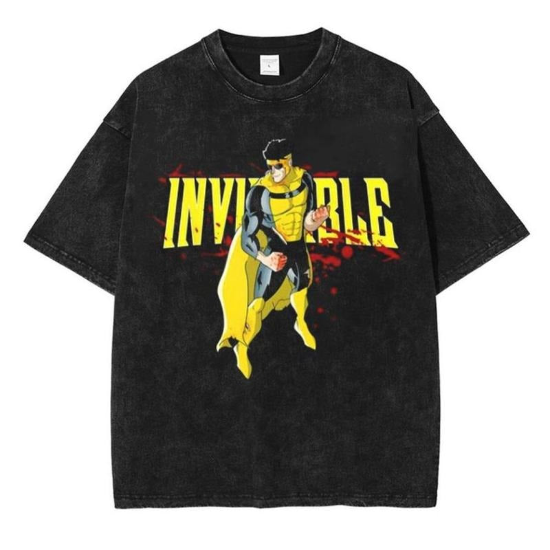 Invincible War Washed Shirt, Comics Washed Shirt, TV Show Comics Shirt, Soft Cotton Blend, Breathable Comfort, Made to Last