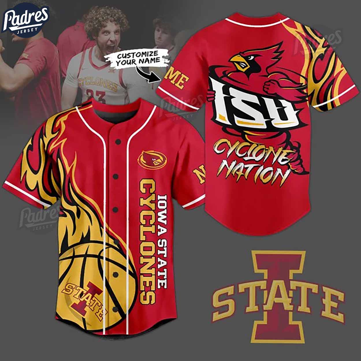 Iowa State Cyclones Basketball Team Custom Baseball Jersey - Padres Jersey Oasis: Elevate Your Baseball Style Game