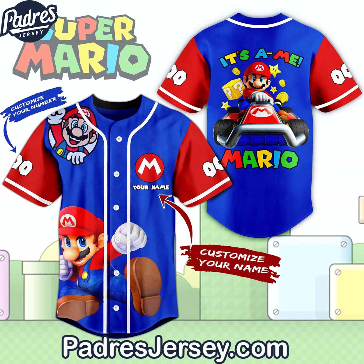 It's-A Me, Mario Baseball Jersey - Padres Jersey Oasis: Elevate Your Baseball Style Game