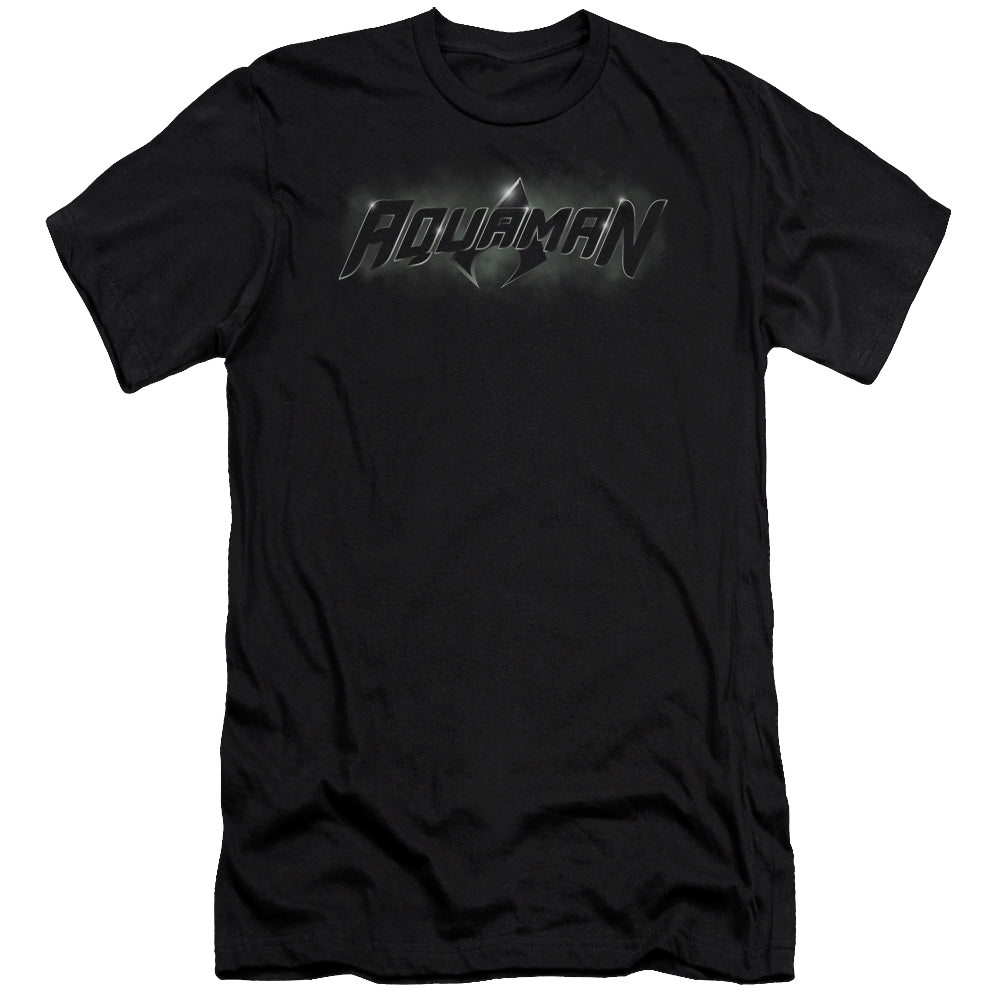 Aquaman Aquaman Title - Men's Premium Slim Fit T-Shirt