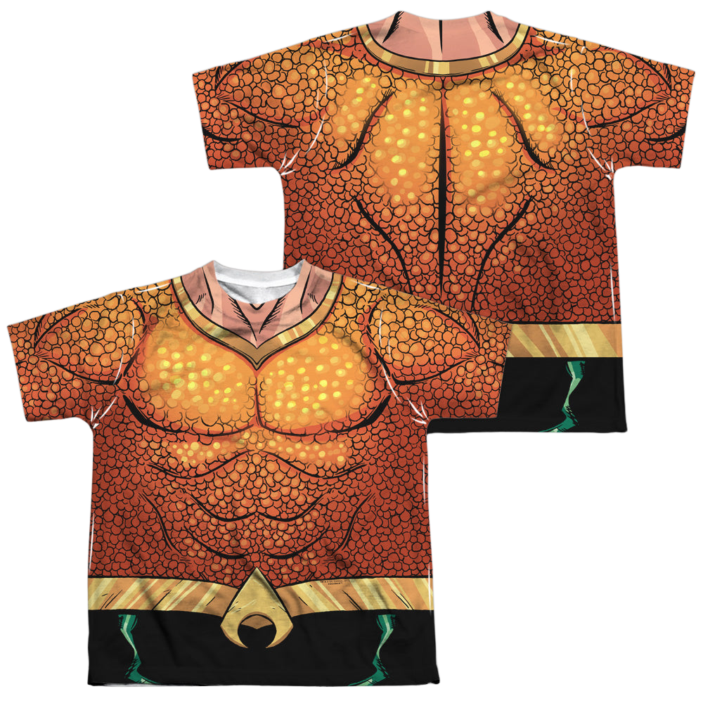 Aquaman Aquaman Rebirth Uniform (Front/Back Print) - Youth All-Over Print T-Shirt