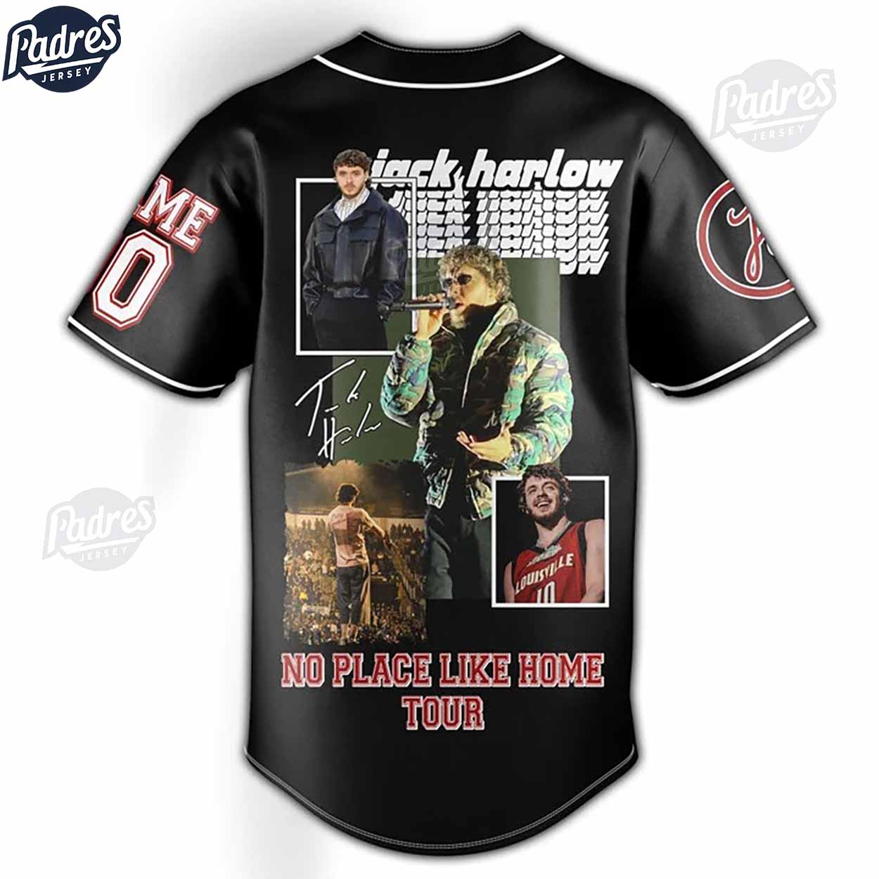 Jack Harlow No Place Like Home Tour Baseball Jersey - Jack Harlow Tickets 2024 - Padres Jersey Oasis: Elevate Your Baseball Style Game