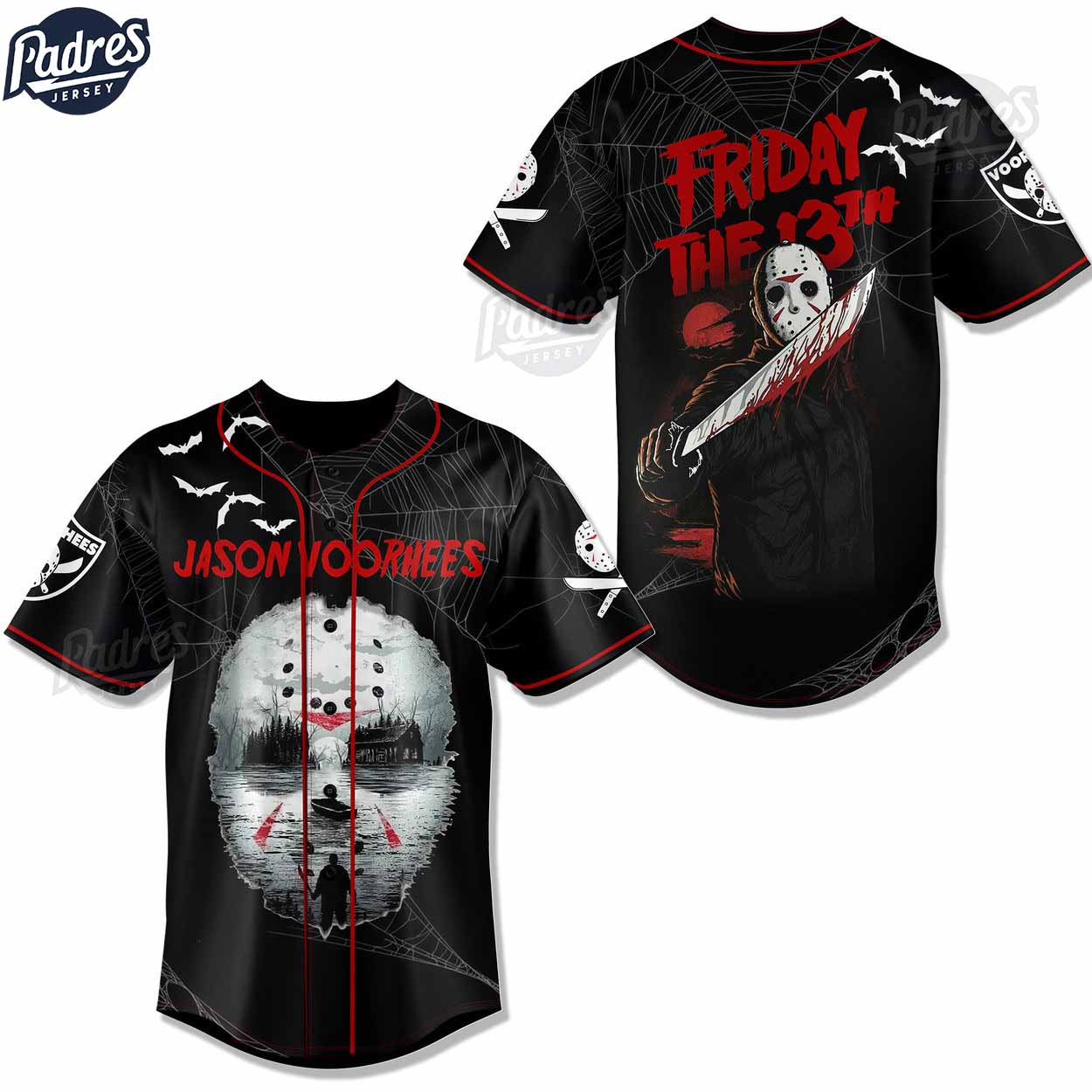Jason Voorhees Friday The 13Th Halloween Baseball Jersey - Padres Jersey Oasis: Elevate Your Baseball Style Game