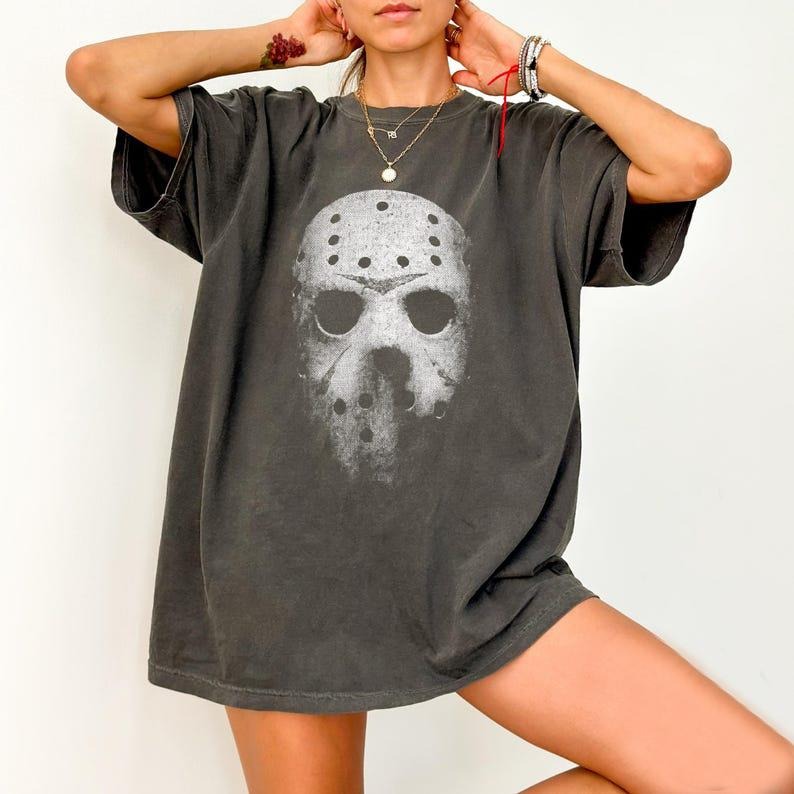 Jason Voorhees Horror Movie Characters Halloween Tshirt, Retro Jason Voorhees T-Shirt, Horror Movie Character Tee, Halloween Shirt, Gift For Him Her