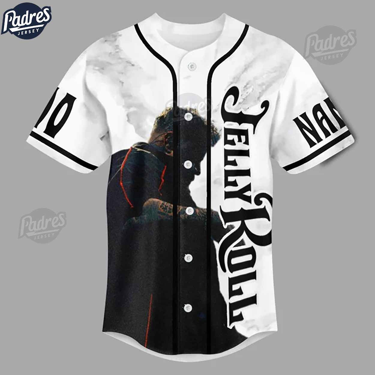 Jelly Roll Country Singer Custom Baseball Jersey - Padres Jersey Oasis: Elevate Your Baseball Style Game
