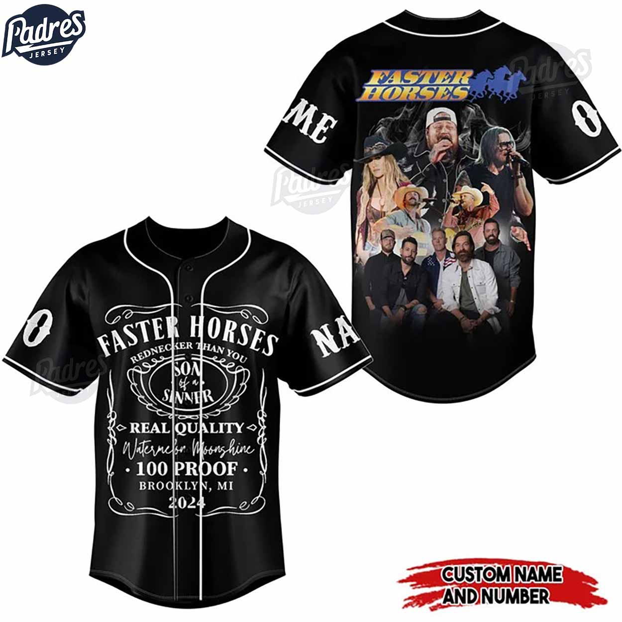 Jelly Roll Faster Horses Custom Baseball Jersey Style - Padres Jersey Oasis: Elevate Your Baseball Style Game