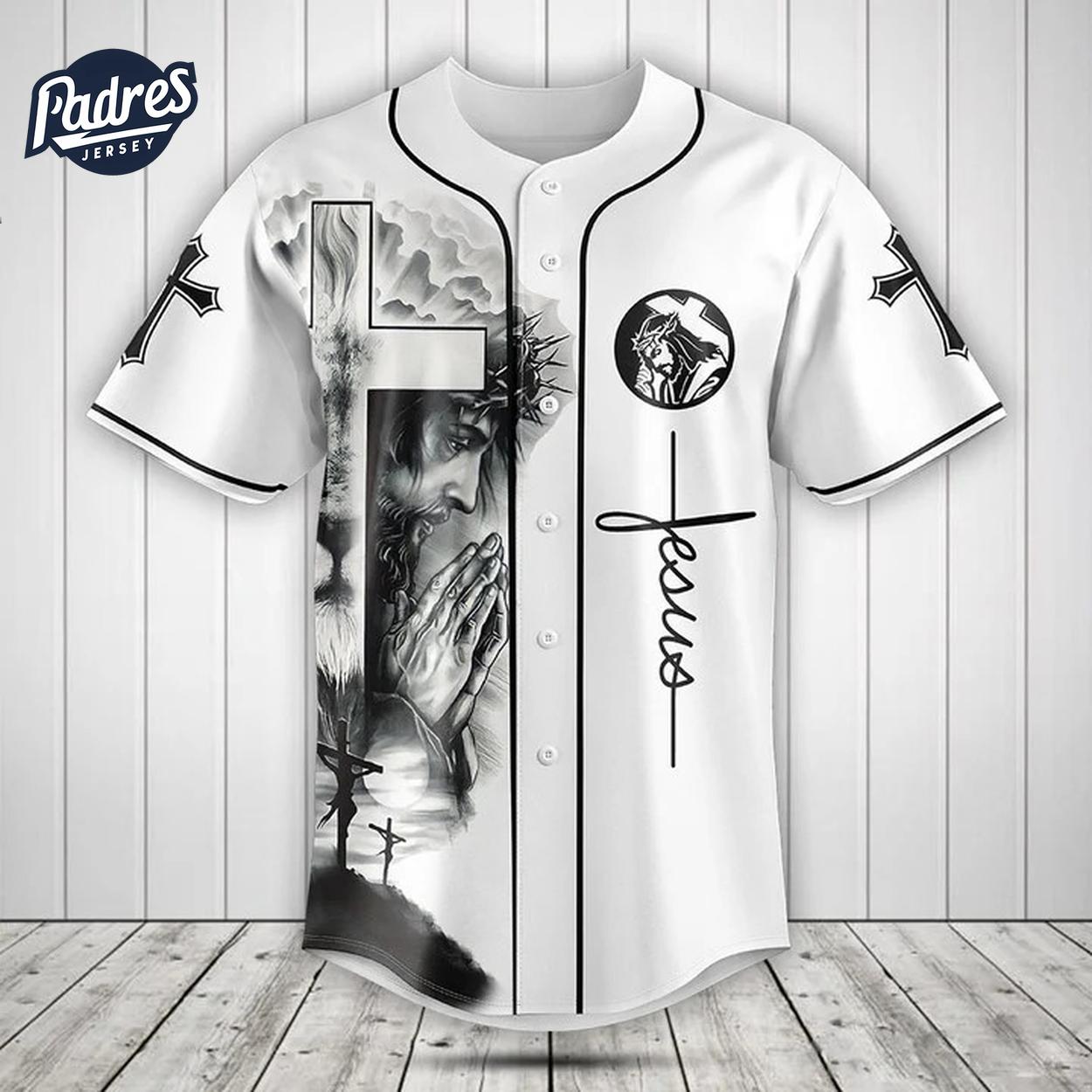 Jesus Black And White Baseball Jersey Style - Padres Jersey Oasis: Elevate Your Baseball Style Game