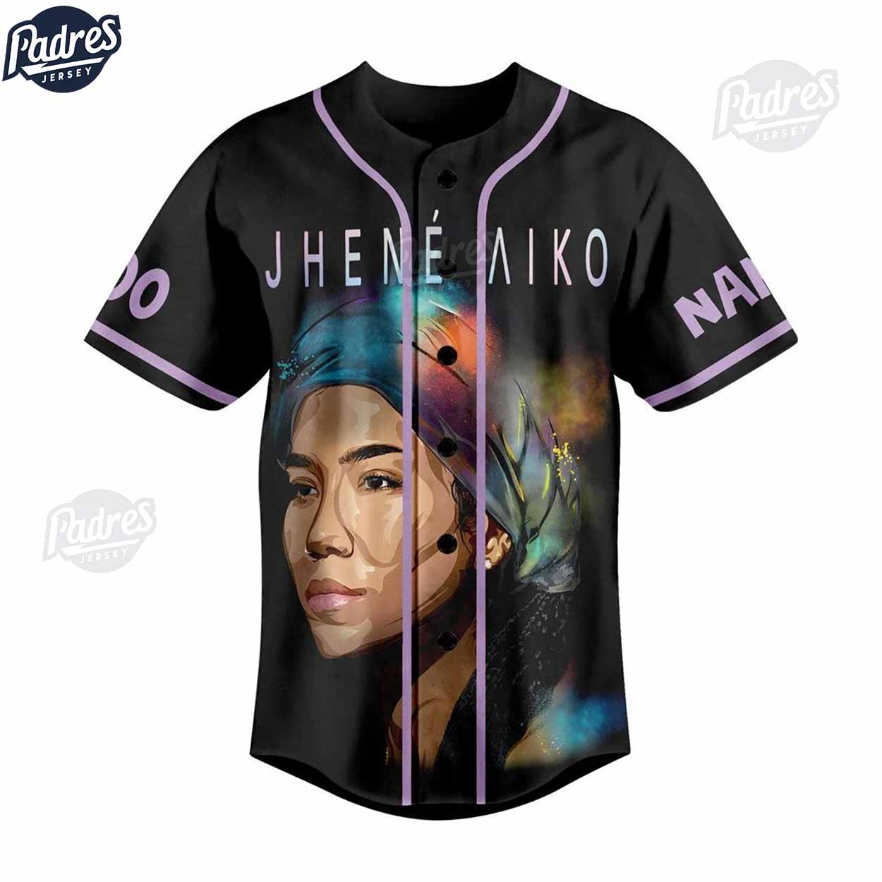 Jhene Aiko Love Custom Black Baseball Jersey - Padres Jersey Oasis: Elevate Your Baseball Style Game
