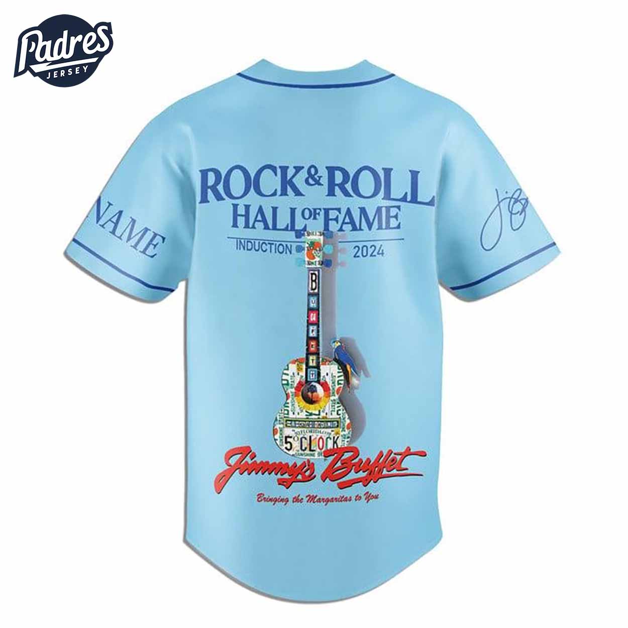 Jimmy Buffett Rock And Roll Hall Of Fame Custom Baseball Jersey - Padres Jersey Oasis: Elevate Your Baseball Style Game