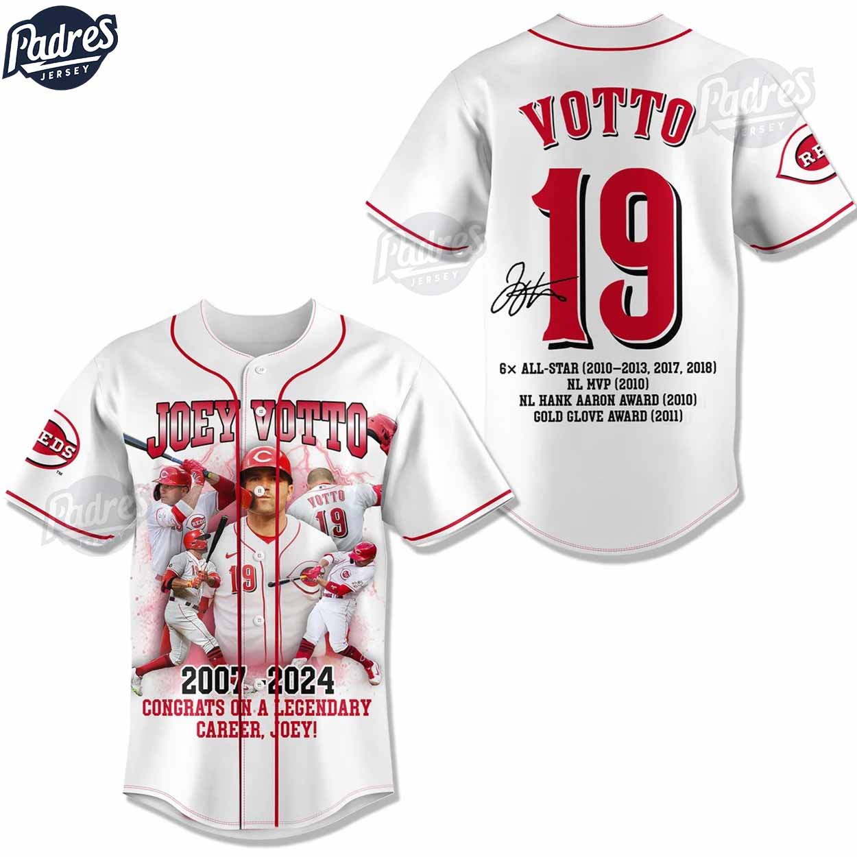Joey Votto Cincinnati Reds Baseball Jersey - Padres Jersey Oasis: Elevate Your Baseball Style Game