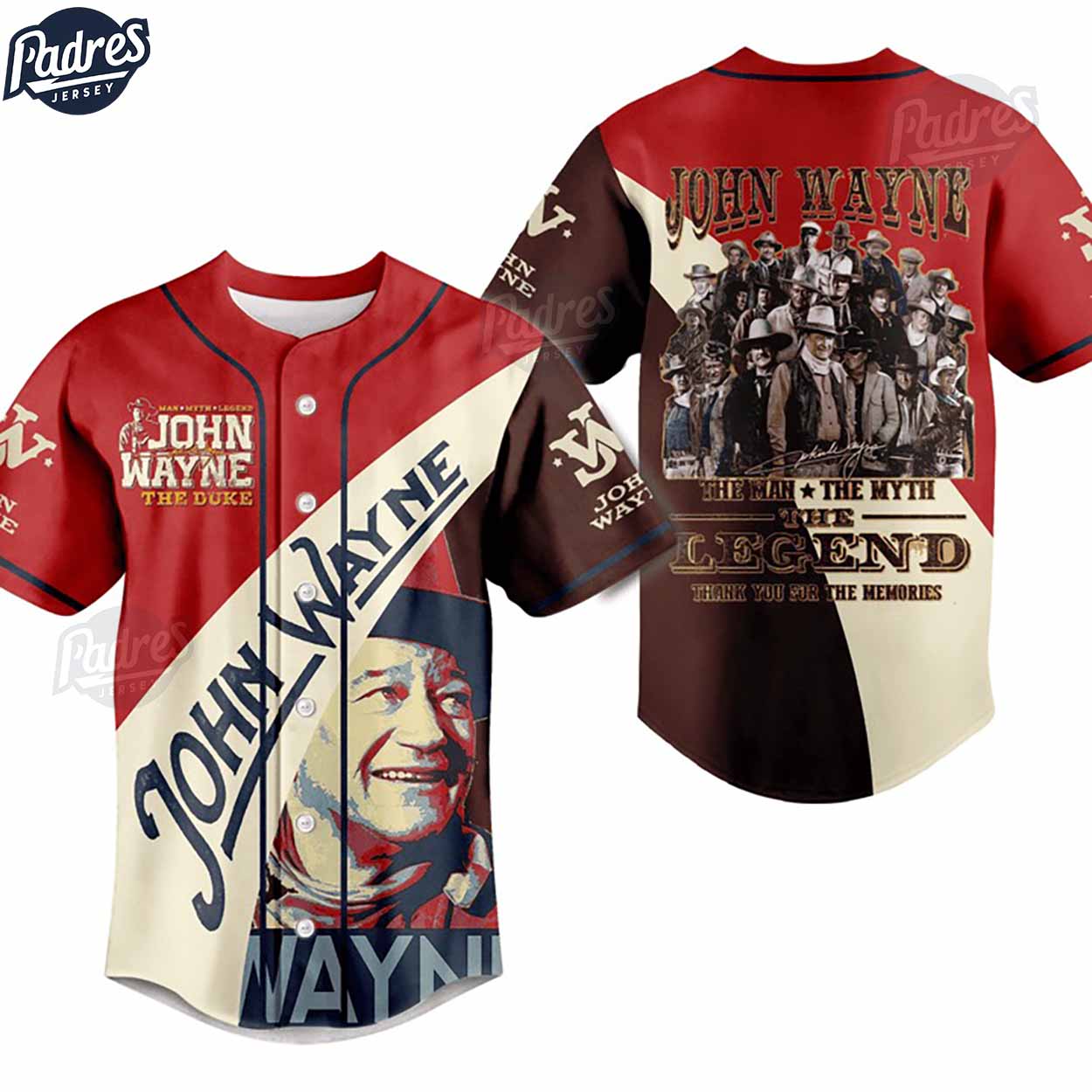 John Wayne The Man The Myth Legend Baseball Jersey - Padres Jersey Oasis: Elevate Your Baseball Style Game