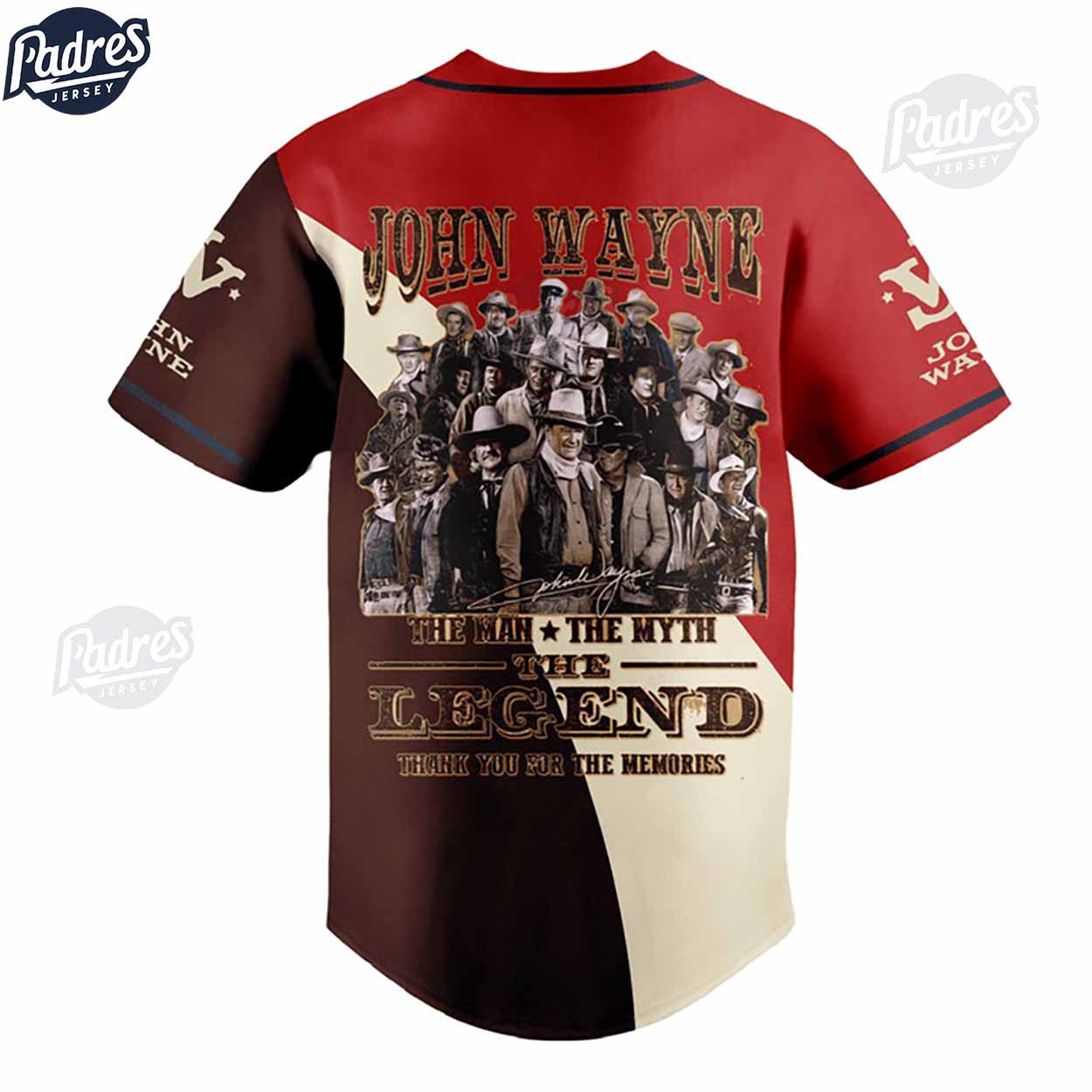 John Wayne The Man The Myth Legend Baseball Jersey - Padres Jersey Oasis: Elevate Your Baseball Style Game