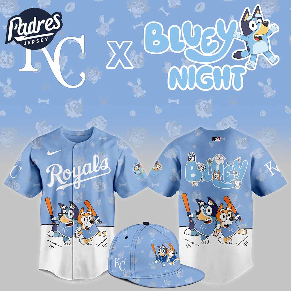 Kansas City Bluey Night Baseball Jersey Outfit - Padres Jersey Oasis: Elevate Your Baseball Style Game
