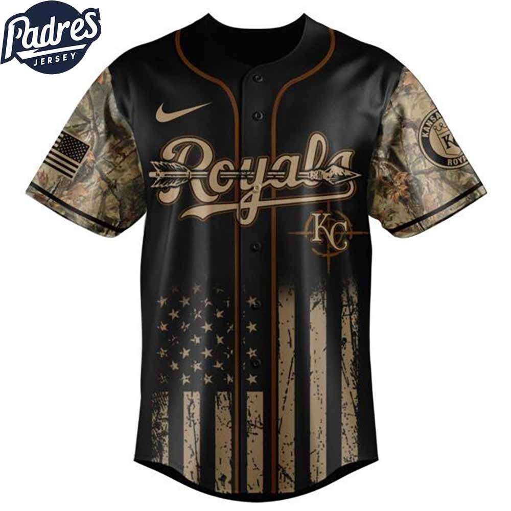 Kansas City Royals MLB X Deer Hunting Personalized Baseball Jersey - Padres Jersey Oasis: Elevate Your Baseball Style Game