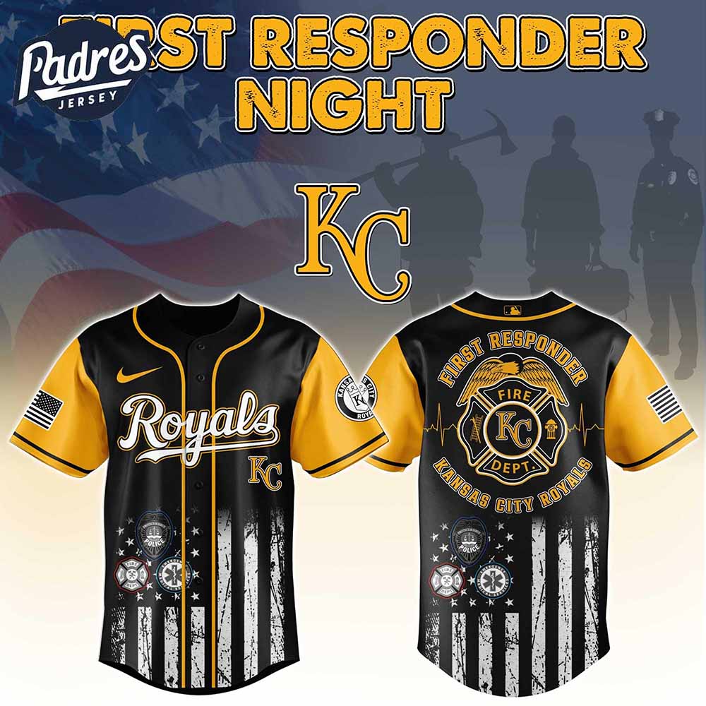 Kansas City Royals MLB x First Responders Baseball Jersey - Padres Jersey Oasis: Elevate Your Baseball Style Game