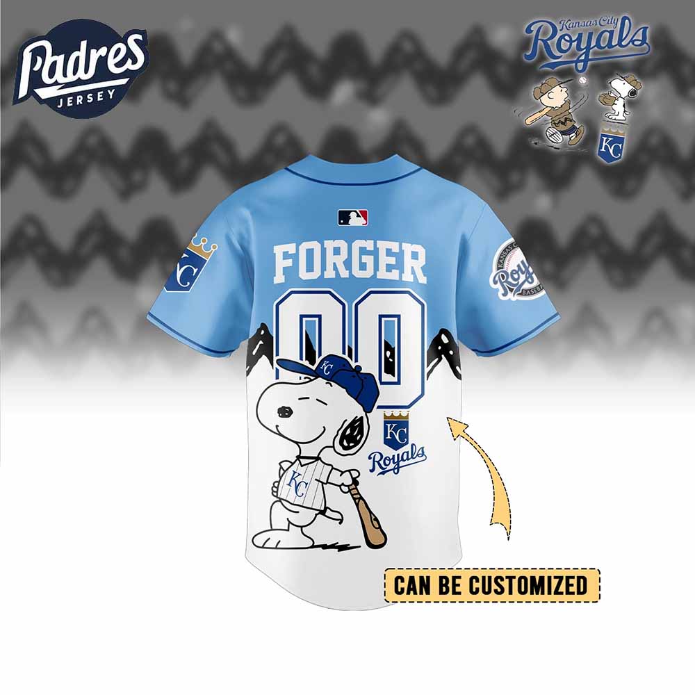 Kansas City Royals x Peanuts Personalized Baseball Jersey For Fans - Padres Jersey Oasis: Elevate Your Baseball Style Game