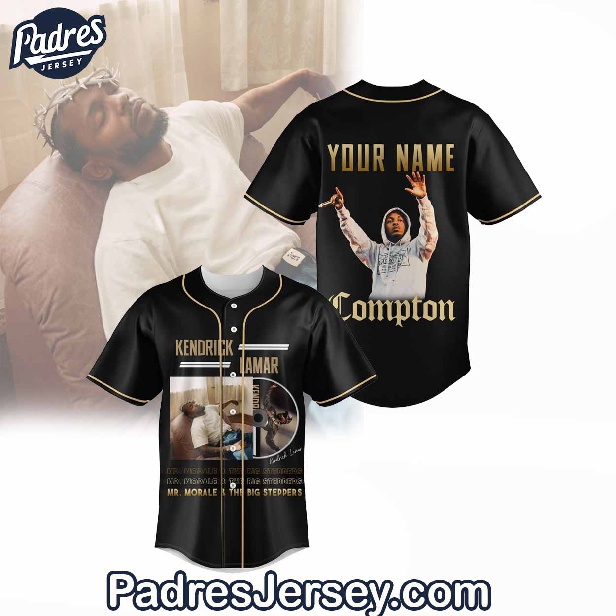 Kendrick Lamar Black Baseball Jersey Outfit - Padres Jersey Oasis: Elevate Your Baseball Style Game