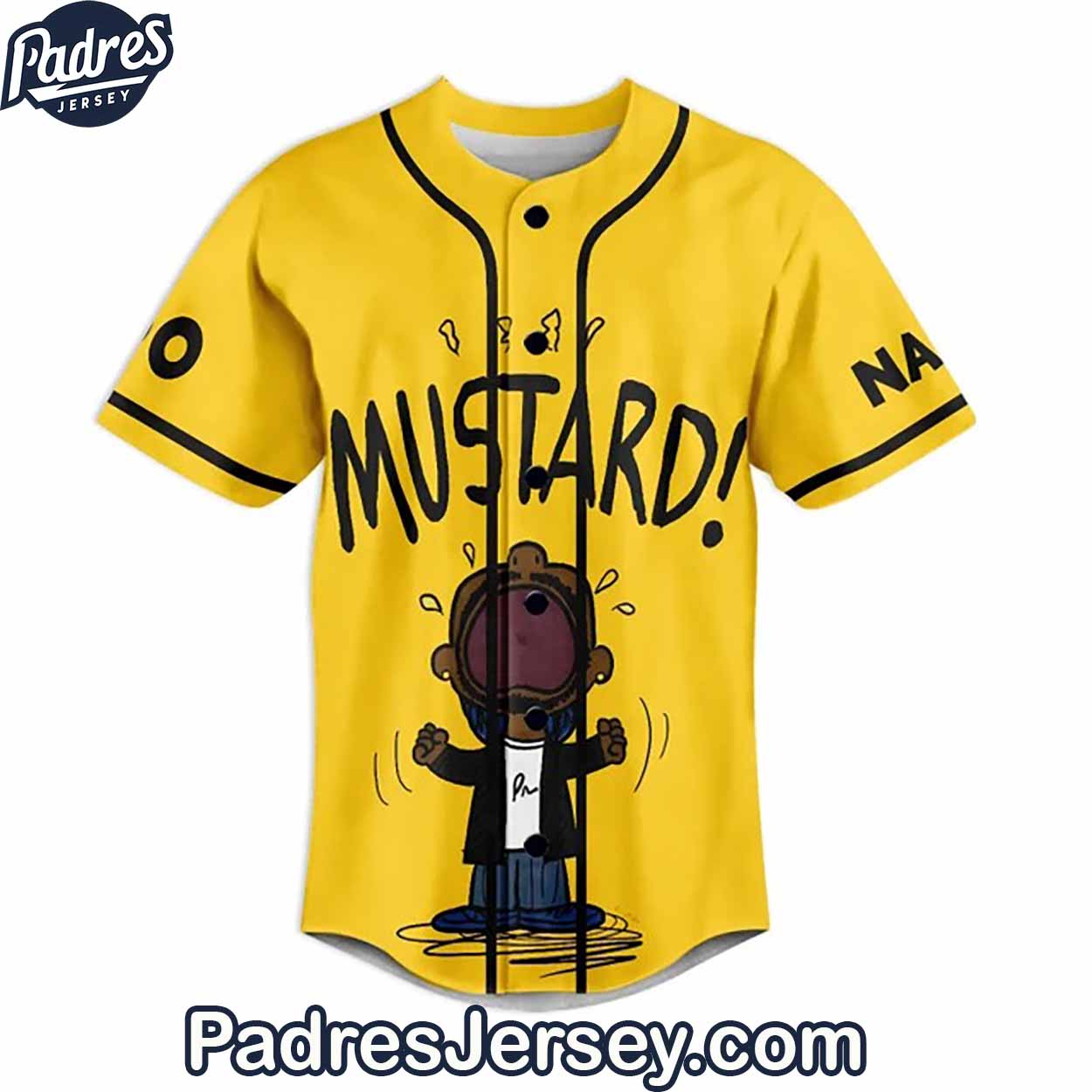 Kendrick Lamar Mustard Baseball Jersey Outfit - Custom Name - Padres Jersey Oasis: Elevate Your Baseball Style Game