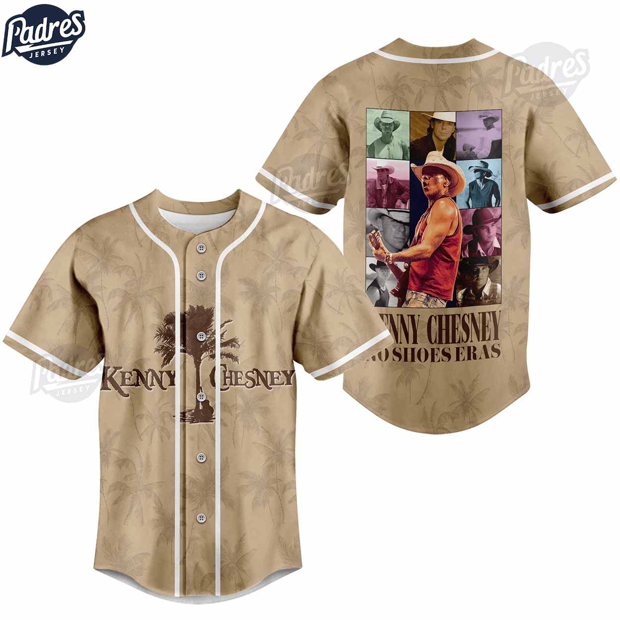 Kenny Chesney No Shoes Eras Custom Baseball Jersey For Fans - Padres Jersey Oasis: Elevate Your Baseball Style Game